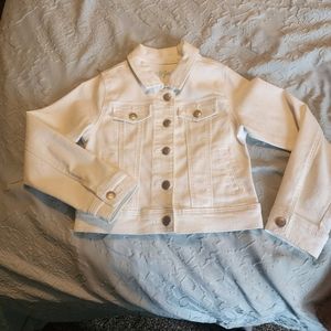 White Jean jacket Cat/ Jack